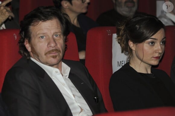 Philippe Lelièvre et Nina Meurisse lors de l'ouverture du festival international du film de Beaune le 25 mars 2015
