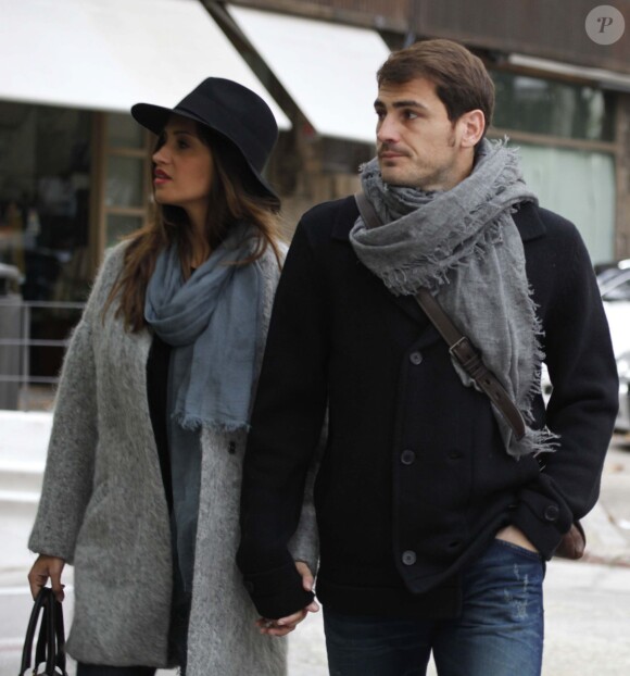 Iker Casillas et Sara Carbonero à Madrid, le 10 novembre 2014 
