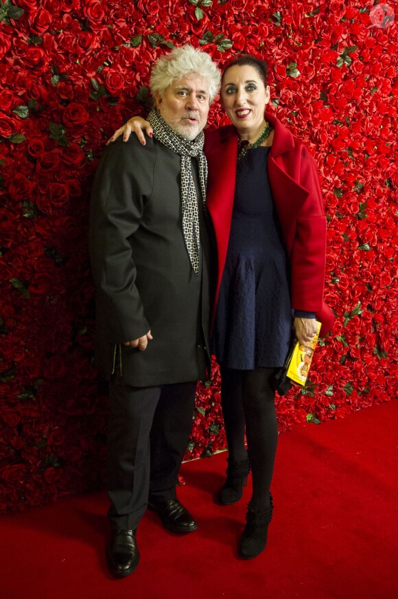 Pedro Almodovar et Rossy de Palma à Londres le 12 janvier 2014.