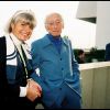 Le commandant Jacques-Yves Cousteau et sa femme à Cannes en 1995