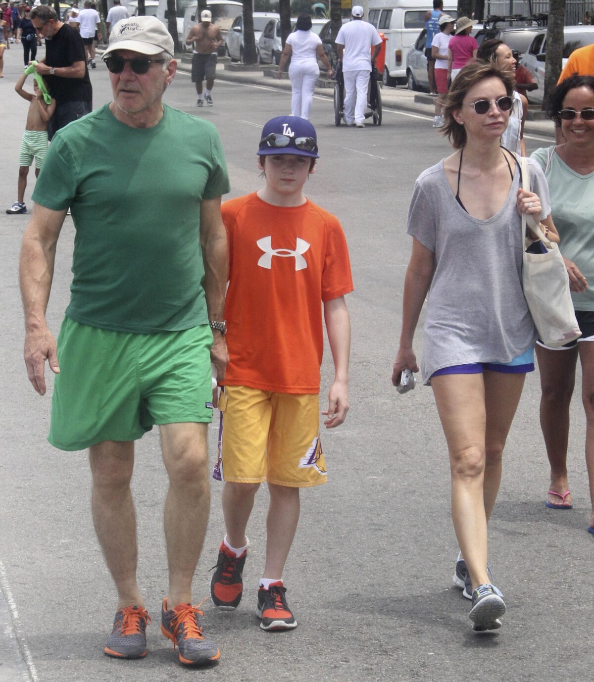 Photo : Harrison Ford, Calista Flockhart et leur fils Liam en vacances à Rio de Janeiro au