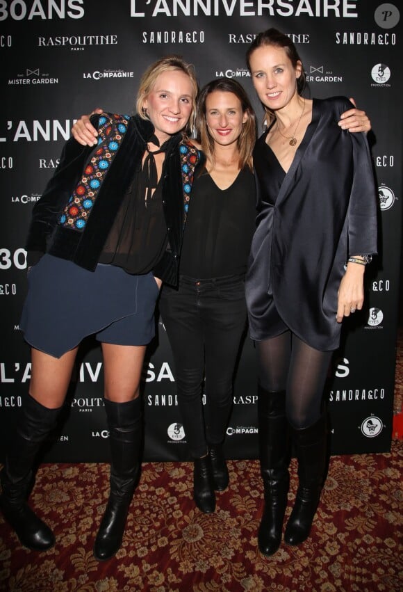Exclusif - Eloise Lang, Camille Cottin et Noémie Saglio - Soirée de fin de tournage de l'émission Anniversaire des 30 ans de Canal Plus à Paris le 31 octobre 2014.