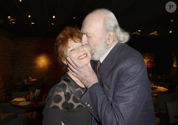 Jean-Pierre Marielle et sa femme Agathe Natanson - Soirée pour les 12 ans de l'Atelier du Maître Albert à Paris, le 30 mars 2015