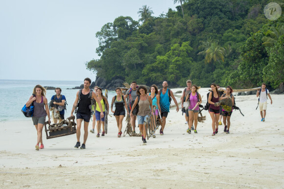 Photo des 20 candidats sur le tournage de Koh-Lanta 2015.