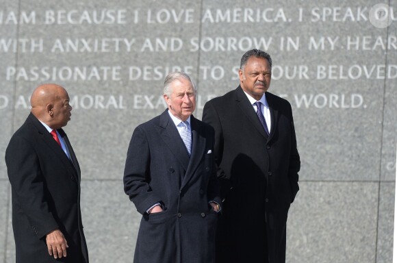 Le prince Charles et la duchesse Camilla au mémorial Martin Luther King, en visite officielle aux Etats-Unis du 17 au 21 mars 2015.
