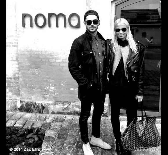 Zac Efron et sa petite amie Sami Miro, sur Instagram le 14 octobre 2014