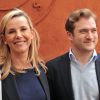 Laurence Ferrari et son mari Renaud Capuçon au village des Internationaux de France de tennis de Roland-Garros à Paris, le 3 juin 2014.