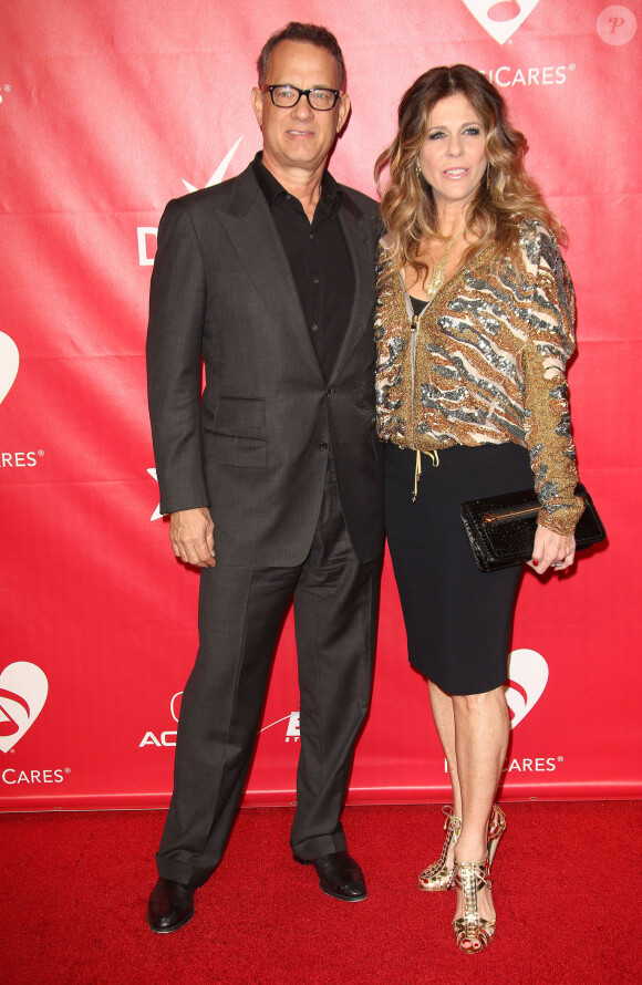 Tom Hanks et Rita Wilson à la Soiree 2014 Musicares Person of the Year en l'honneur de Carole King le 24 janvier 2014