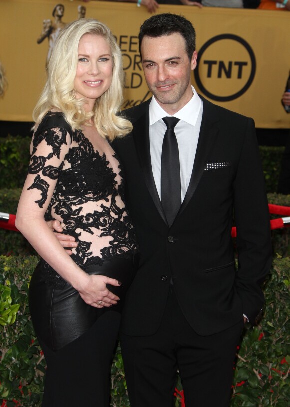 Reid Scott et sa femme Elspeth enceinte - 21e cérémonie annuelle des "Screen Actors Guild Awards" à l'auditorium "The Shrine" à Los Angeles, le 25 janvier 2015.