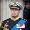 Le prince Andrew, duc d'York, à la cathédrale St Paul le 13 mars 2015 pour une messe commémorant l'engagement et les pertes britanniques en Afghanistan.