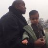 Kanye West et sa fille North dans le clip d'Only One. Janvier 2015.