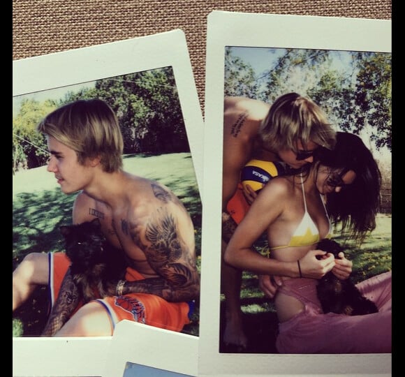 Justin Bieber et Kendall Jenner sur Instagram, le 10 avril 2015