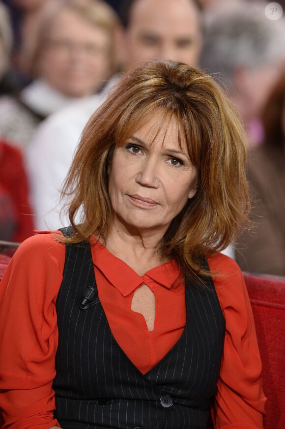 Clémentine Célarié - Enregistrement de l'émission "Vivement Dimanche" à Paris, le 7 janvier 2015.