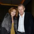 Exclusif - Clémentine Célarié et Patrick Poivre d'Arvor -  Dîner pour fêter les 60000 spectateurs de la pièce "Le Joueur d'échecs" au restaurant "Victoria Club" à Paris le 2 février 2015 