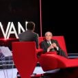 Exclusif - Enregistrement de l'émission  Le Divan  présentée par le présentateur Marc-Olivier Fogiel avec Frédéric Mitterrand en invité. A Paris le 6 mars 2015.