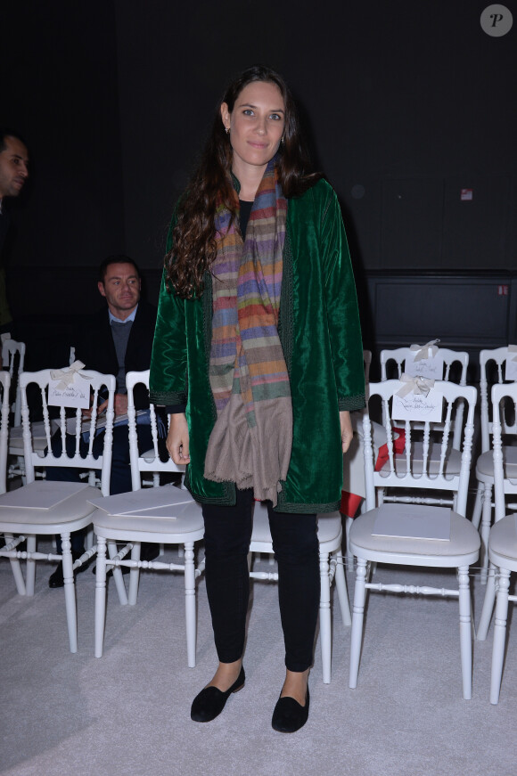 Tatiana Santo Domingo-Casiraghi enceinte au défilé de mode Giambattista Valli collection Haute Couture printemps-été 2015/2016 à Paris le 26 janvier 2015.
