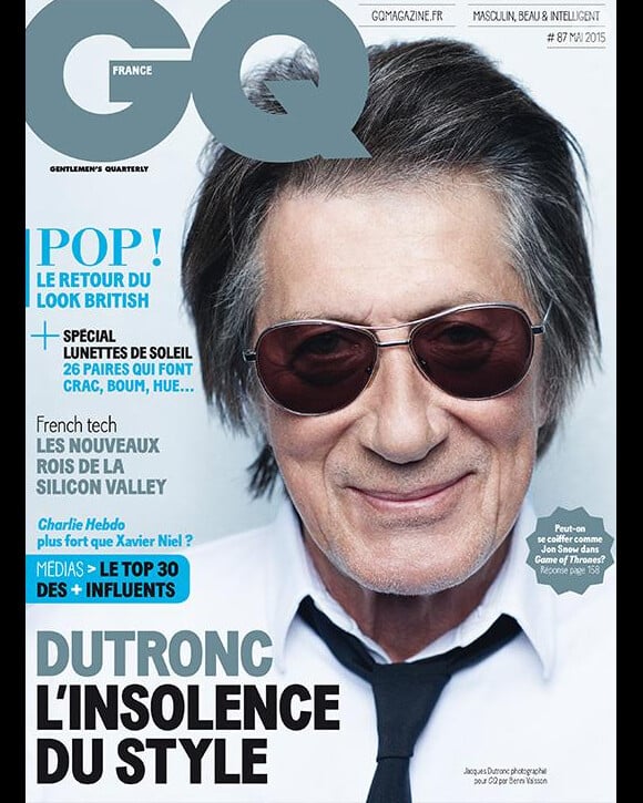 Jacques Dutronc en couverture du magazine "GQ" - mai 2015