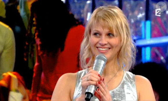 Lucile, championne de l'émission N'oubliez pas les paroles sur France 2, le lundi 13 avril 2015.