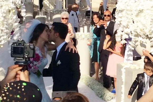 Katia Ancelotti, fille de Carlo, se marie avec Mino Fulco à Capua en Italie le 5 juin 2014