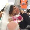 Le coach du Real Madrid Carlo Ancelotti marie sa fille Katia dans la ville de Capua en Italie le 5 juin 2014. 