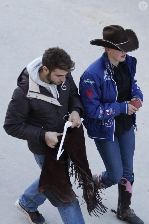 Gina Maria Schumacher et son compagnon Riccardo lors du NRHA European Futurity Horse Show de Kreuth en Bavière le 20 avril 2015