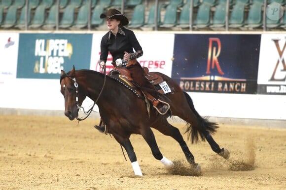 Gina Maria Schumacher lors du NRHA European Futurity Horse Show de Kreuth en Bavière le 20 avril 2015