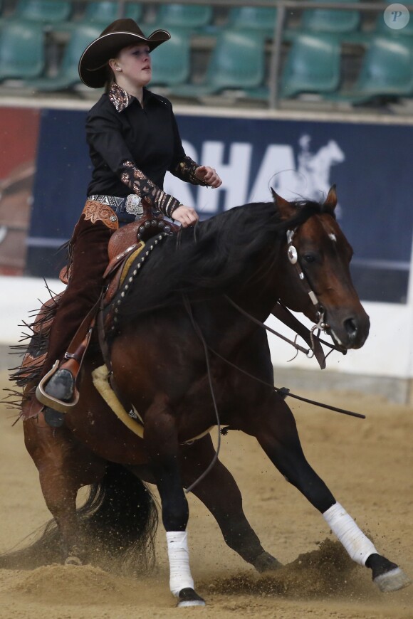 Gina Maria Schumacher lors du NRHA European Futurity Horse Show de Kreuth en Bavière le 20 avril 2015