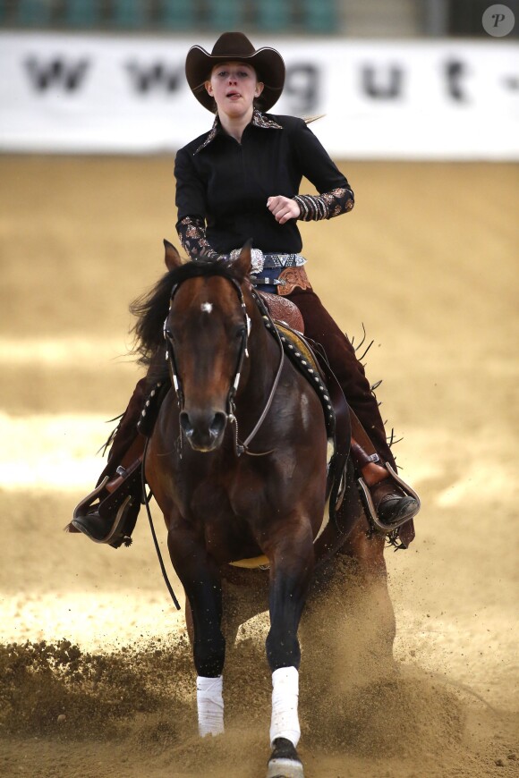 Gina Maria Schumacher lors du NRHA European Futurity Horse Show de Kreuth en Bavière le 20 avril 2015