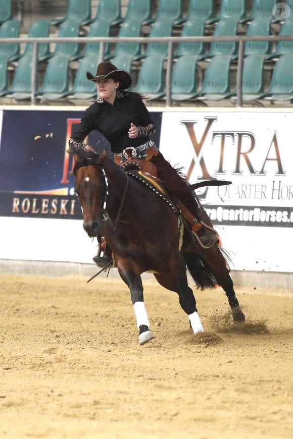 Gina Maria Schumacher lors du NRHA European Futurity Horse Show de Kreuth en Bavière le 20 avril 2015