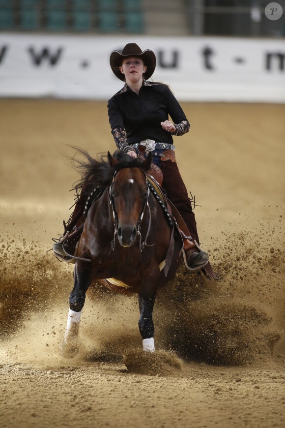 Gina Maria Schumacher lors du NRHA European Futurity Horse Show de Kreuth en Bavière le 20 avril 2015
