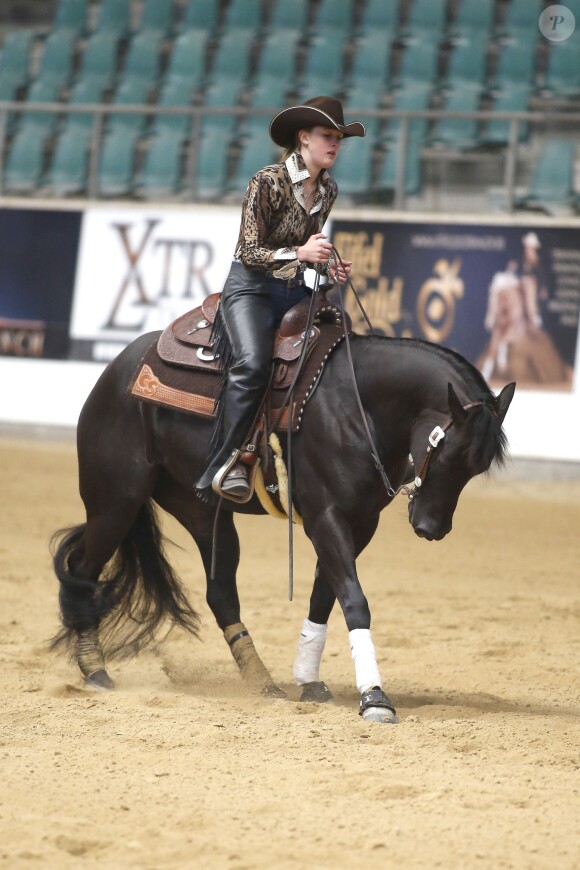 Gina Maria Schumacher lors du NRHA European Futurity Horse Show de Kreuth en Bavière le 20 avril 2015