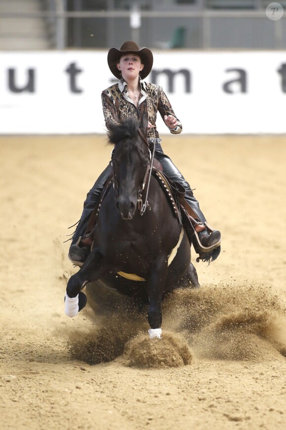 Gina Maria Schumacher lors du NRHA European Futurity Horse Show de Kreuth en Bavière le 20 avril 2015