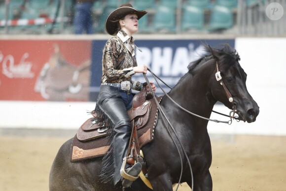 Gina Maria Schumacher lors du NRHA European Futurity Horse Show de Kreuth en Bavière le 20 avril 2015
