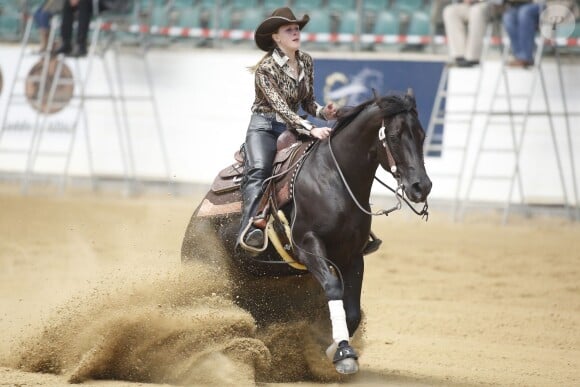 Gina Maria Schumacher lors du NRHA European Futurity Horse Show de Kreuth en Bavière le 20 avril 2015
