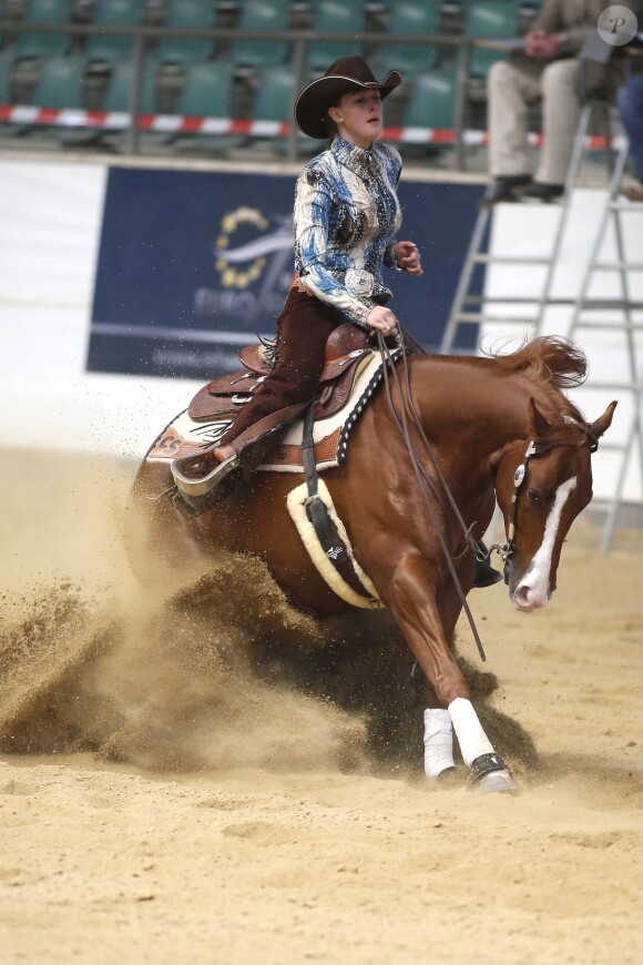 Gina Maria Schumacher lors du NRHA European Futurity Horse Show de Kreuth en Bavière le 20 avril 2015