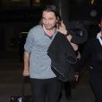  Matthew Bellamy, fra&icirc;chement c&eacute;libataire, arrive &agrave; l'a&eacute;roport de Los Angeles, le 15 d&eacute;cembre 2014.&nbsp;  