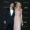Kate Hudson (robe Gucci Premiere) et son fiancé Matthew Bellamy - Soirée "LACMA Art + Film Gala" à Los Angeles le 1er novembre 2014.  