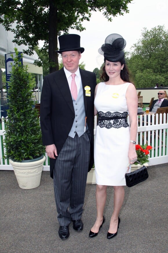Charles Spencer, 9e comte Spencer, frère de Lady Di, avec sa femme lors du Royal Ascot en juin 2013