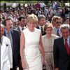 Lady Diana en juin 1997 à Londres lors d'une conférence à la Royal Geographical Society pour la campagne contre les mines anti-personnel.