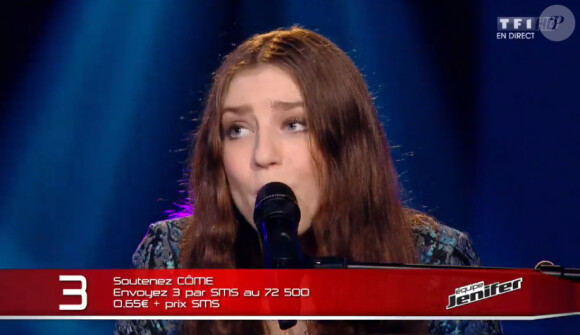 Birdy dans la finale de The Voice 4 sur TF1, le samedi 25 avril 2015.