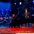 Côme et Birdy dans la finale de  The Voice 4  sur TF1, le samedi 25 avril 2015.