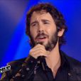 Lilian en duo avec Josh Groban dans la finale de  The Voice 4  sur TF1, le samedi 25 avril 2015.