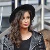 Malika Ménard assiste au match PSG-Lille lors de la 34ème journée au Parc des Princes à Paris, le 25 avril 2015.