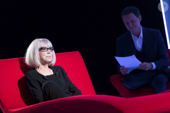 Exclusif - Enregistrement de l'émission Le Divan présentée par Marc-Olivier Fogiel avec Mireille Darc en invitée. Programme diffusé le 28 avril 2015.
