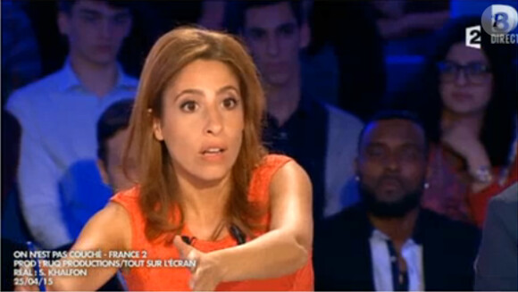 Léa Salamé dans On n'est pas couché sur France 2, le samedi 25 avril 2015.
