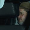 Brad Pitt sort d'un dîner au restaurant Giorgio Baldi à Santa Monica, Los Angeles, le 28 avril 2015. On peut notamment apercevoir sa blessure au visage.