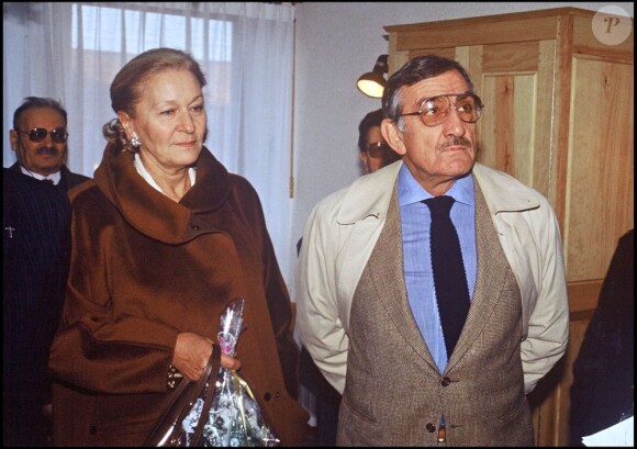Odette et Lino Ventura lors d'un événement pour la fondation Perce-Neige en 1984