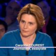 La journaliste Caroline Fourest dans  On n'est pas couché  sur France 2, le samedi 2 mai 2015.