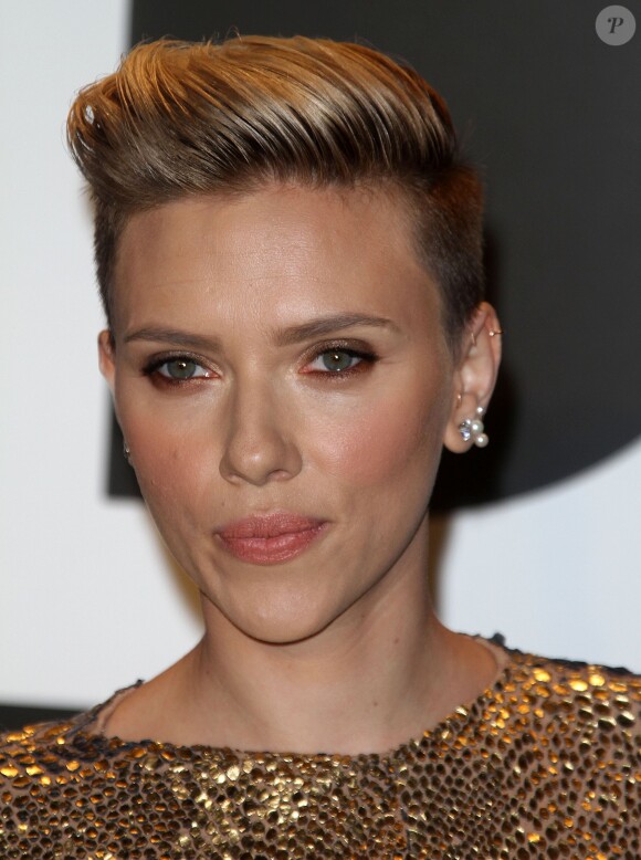 Scarlett Johansson au défilé Tom Ford Automne/Hiver pour femme à Los Angeles, le 20 février 2015.