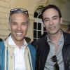 Paul Belmondo et Anthony Delon lors de la soirée du cinquième anniversaire du musée Paul Belmondo à Boulogne-Billancourt le 13 avril 2015